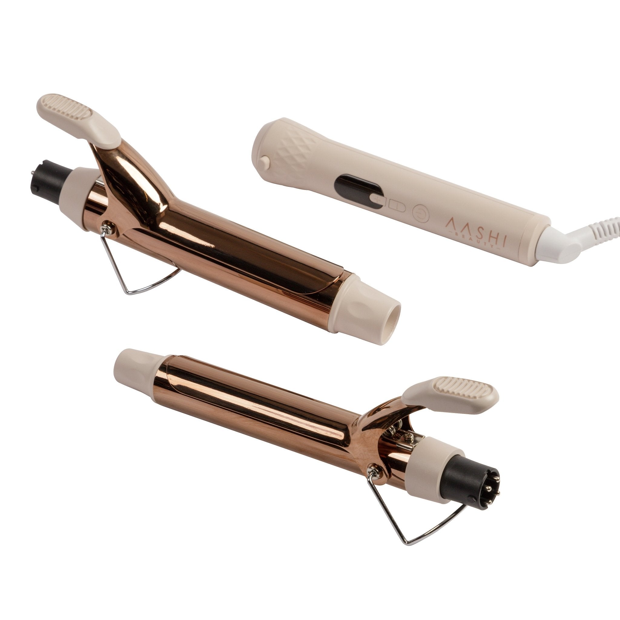 2 in 1 Titanium Curler, 32mm & 25mm (1.25" & 1") Clamp Curler - Aashi Beauty