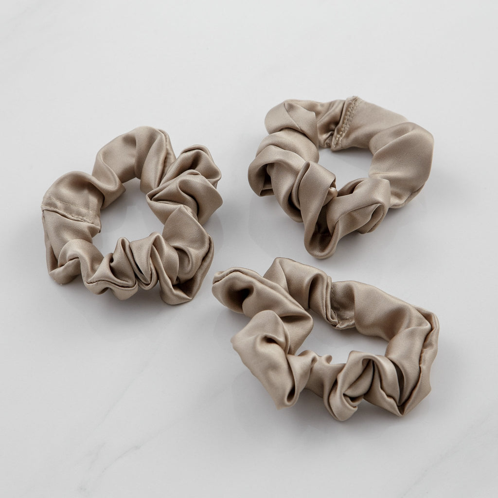 100% Pure Silk 3 Packs Scrunchies - Aashi Beauty