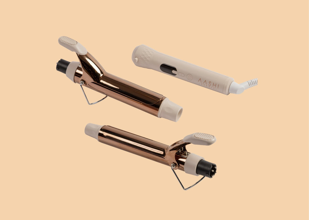 2 in 1 Titanium Curler, 32mm & 25mm (1.25" & 1") Clamp Curler - Aashi Beauty