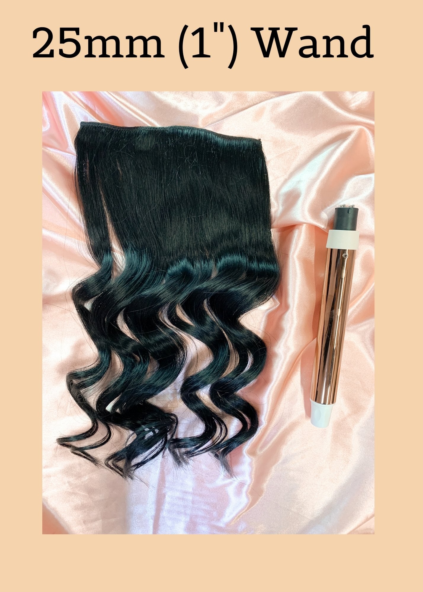 25mm (1") Titanium Wand Barrel - Soft hollywood waves or uniform spiral waves - Aashi Beauty