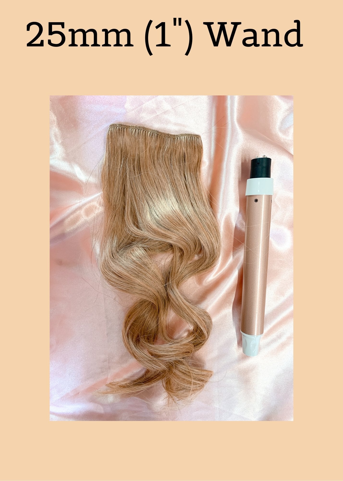 25mm (1") Titanium Wand Barrel - Soft hollywood waves or uniform spiral waves - Aashi Beauty