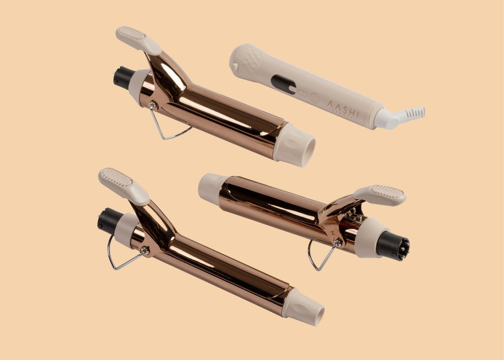 3 in 1 Titanium Curler, 38mm, 32mm & 25mm (1.5" 1.26" & 1") Clamp Curler - Aashi Beauty