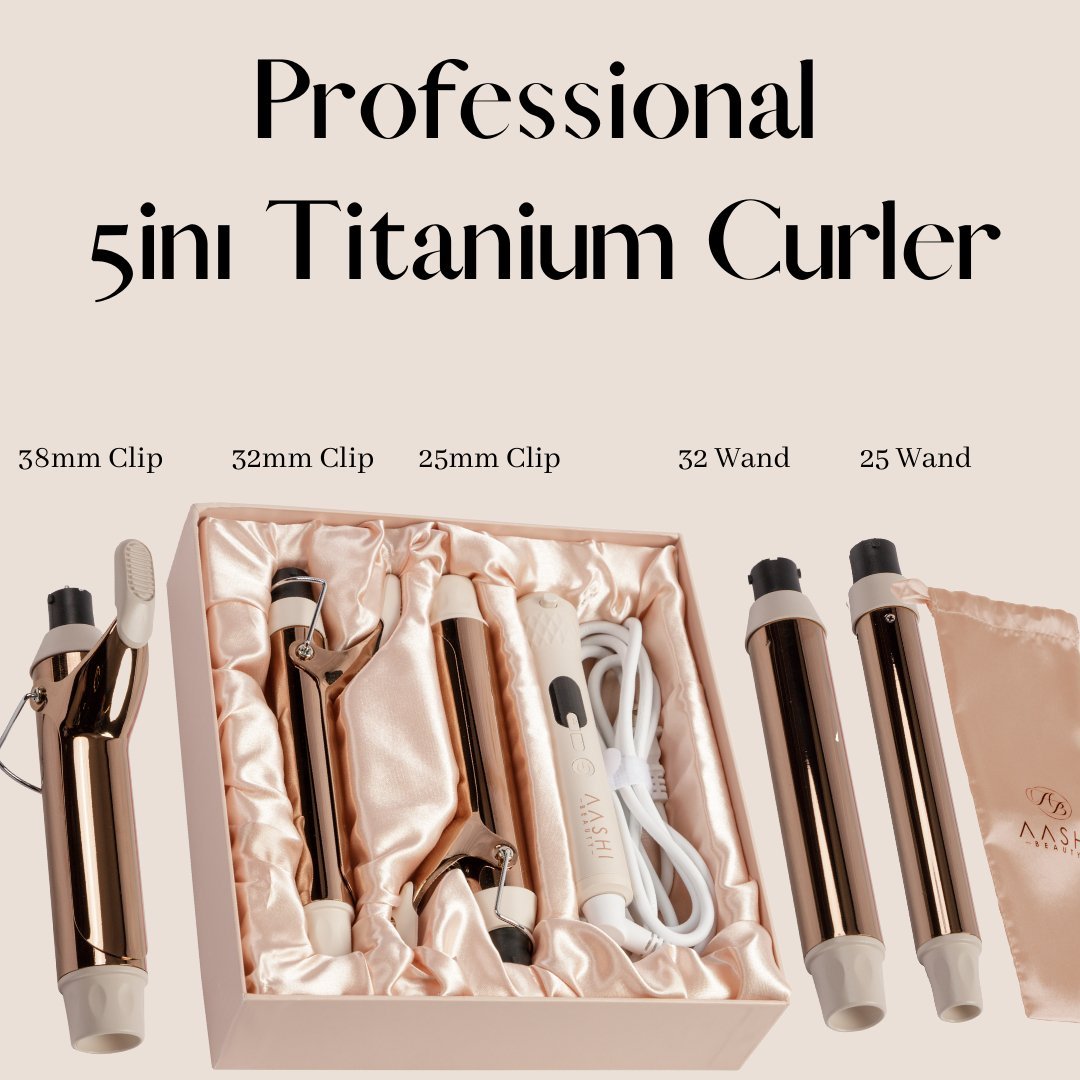 5-in-1 Titanium Curler Set - Aashi Beauty