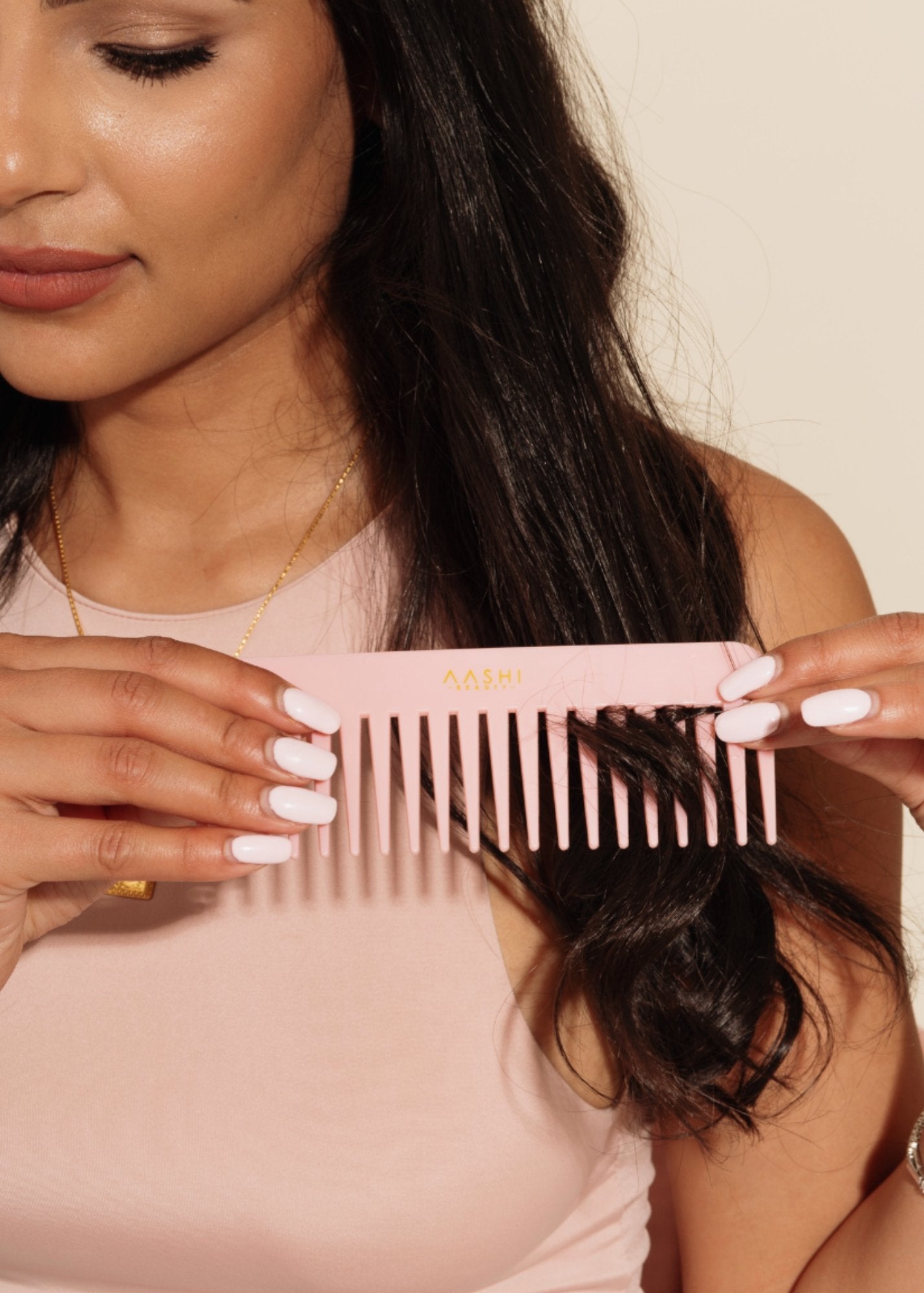 Aashi Beauty Professional Pink Teasing/Comb Series. Wide-Tooth Detangling Comb, Parting Teasing Comb, Triple Threat Teasing Comb, Duo Teaser Hair Brush - Aashi Beauty