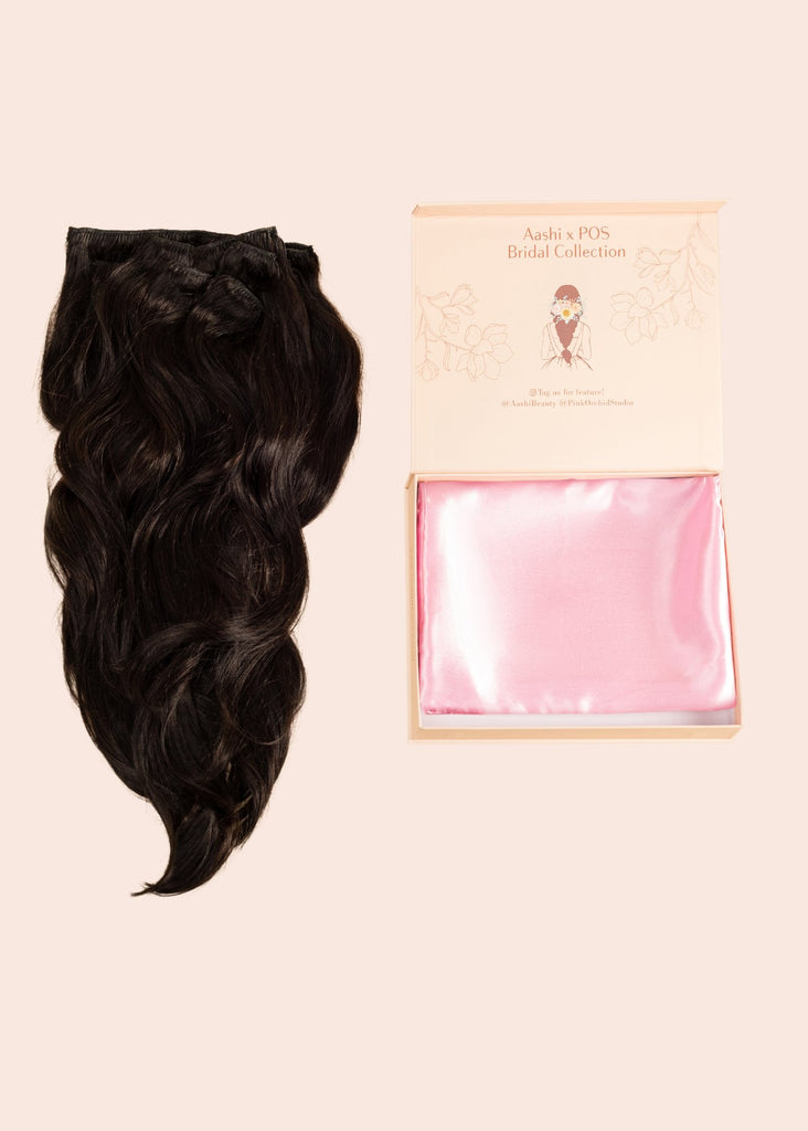 Aashi Bridal Box - 100% Human Hair Extensions & Silk Pillow & Miracle Powder & Hair Brush - Aashi Beauty