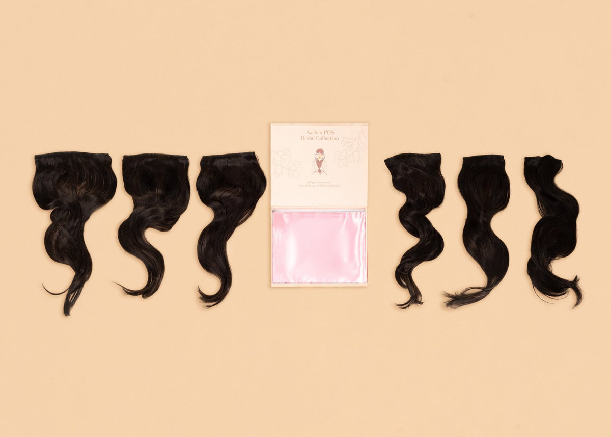 Shi Box Extensions Aashi Bridal Box - 100% Human Hair Extensions & Silk Pillow & Miracle ...