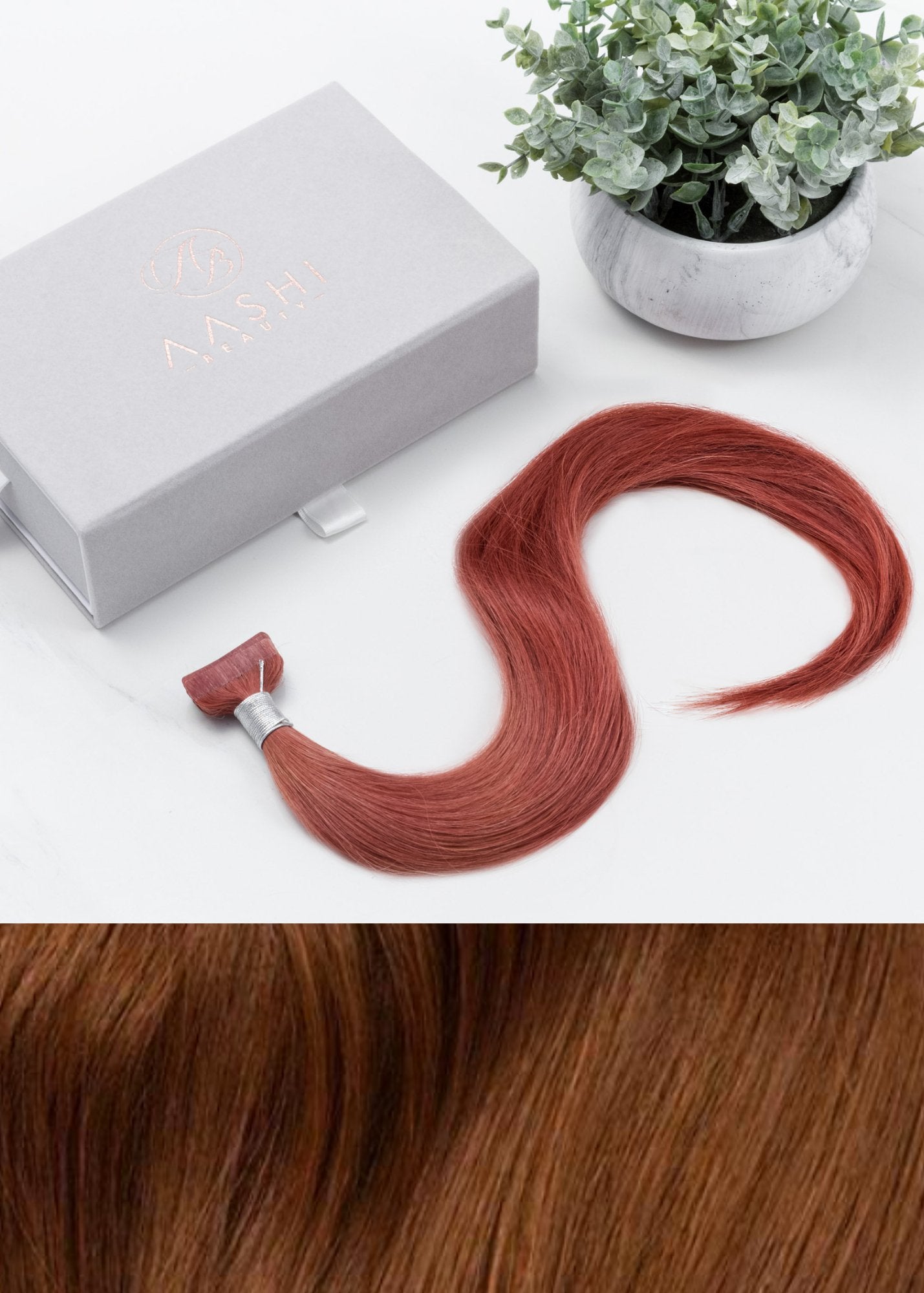 Amber Auburn (#14) Tape-In - Natural Drawn - Aashi Beauty