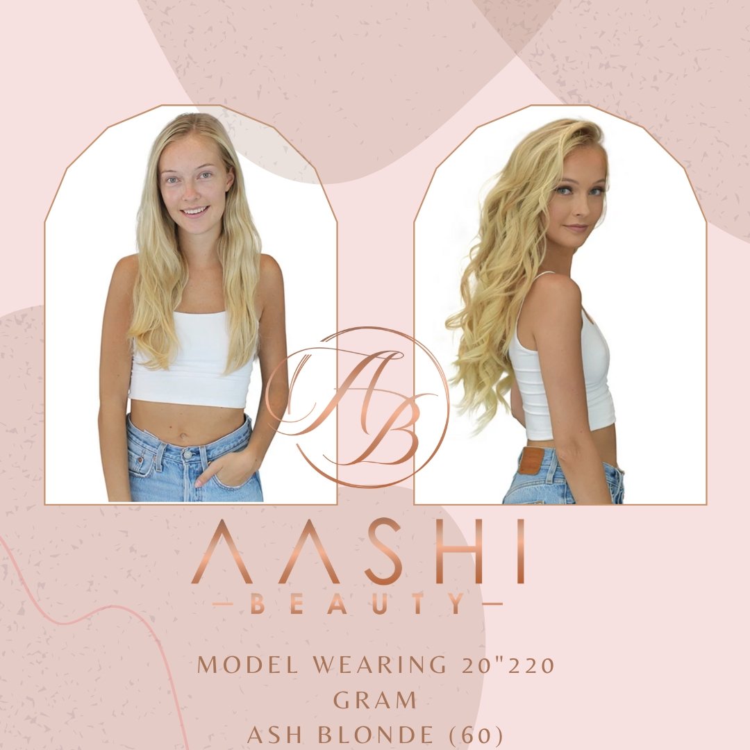 Ash Blonde Hair Extensions (#60) - Aashi Beauty