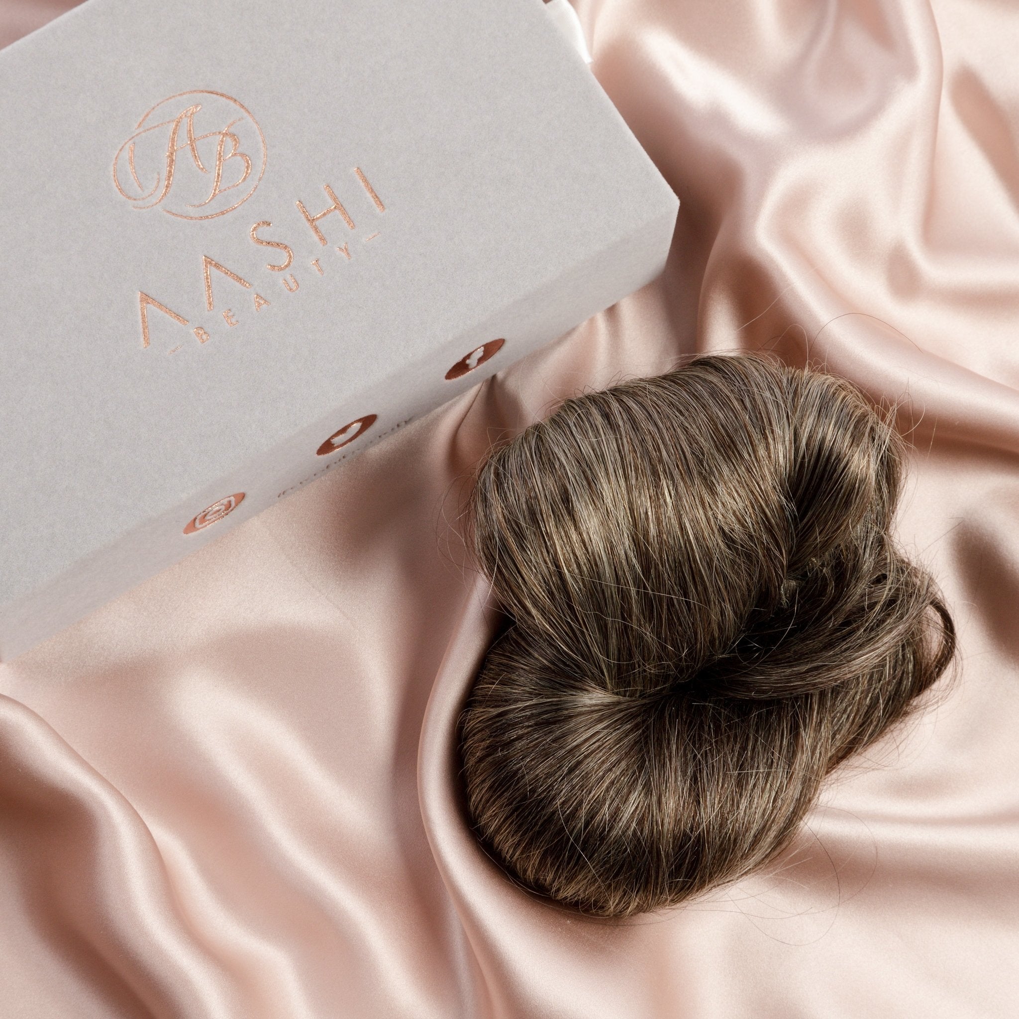 Ash Grey/Brown Clip on Extensions (#1C/60) Highlight Blended Hair Extensions - Aashi Beauty