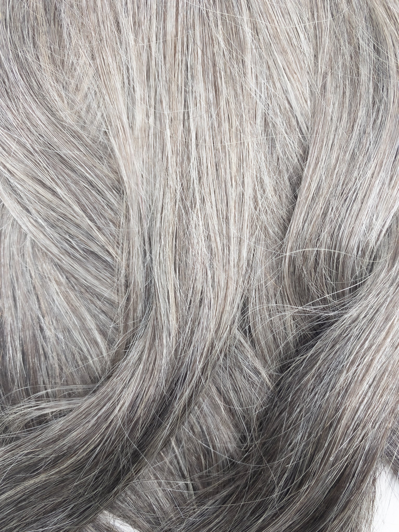 Ash Grey/Brown Clip on Extensions (#1C/60) Highlight Blended Hair Extensions - Aashi Beauty