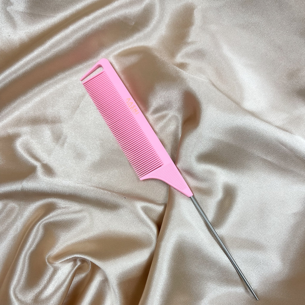 Bubble Gum Pink parting Teasing Comb - Aashi Beauty