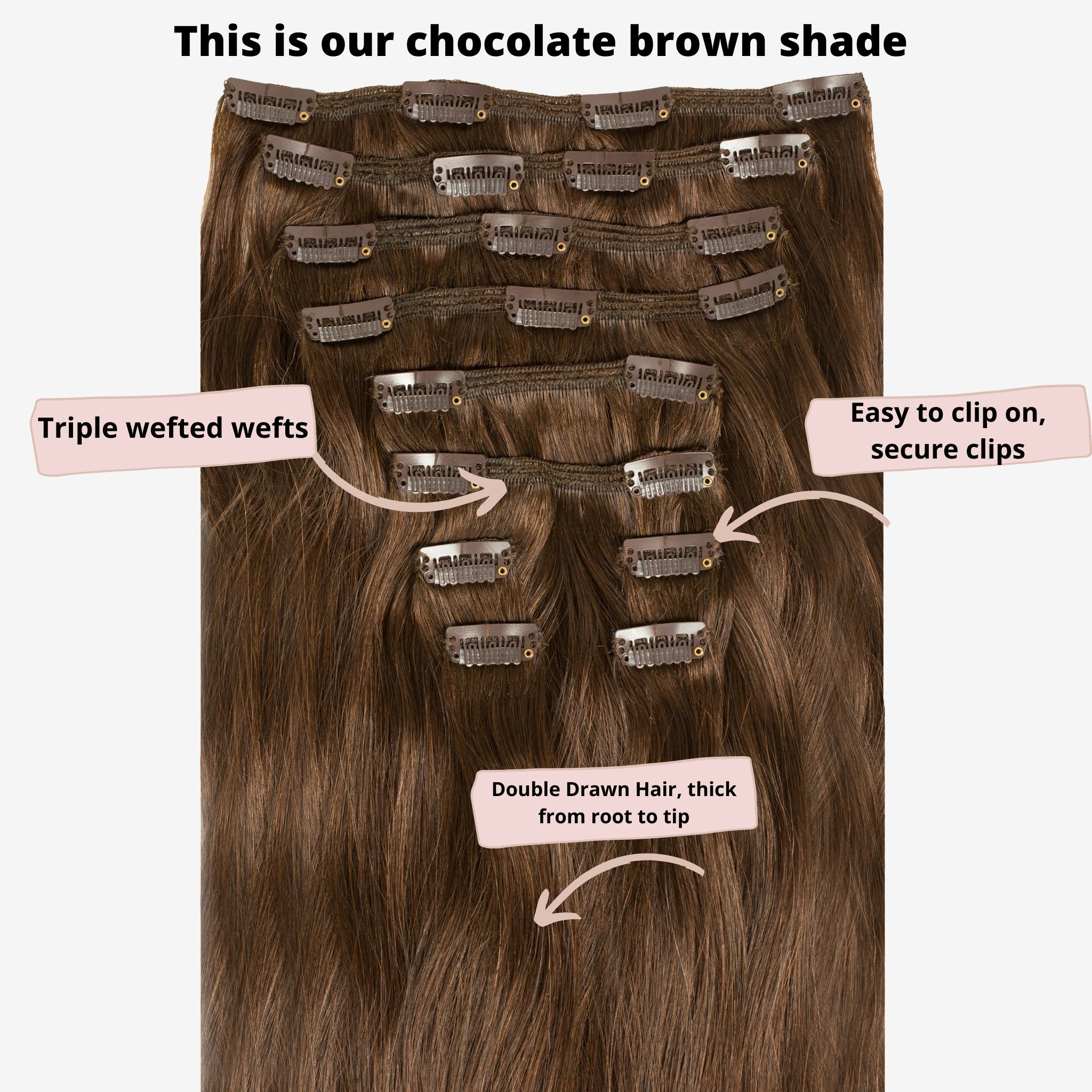 Buy Remy Espresso Hair Extensions (#1C) - Aashi Beauty