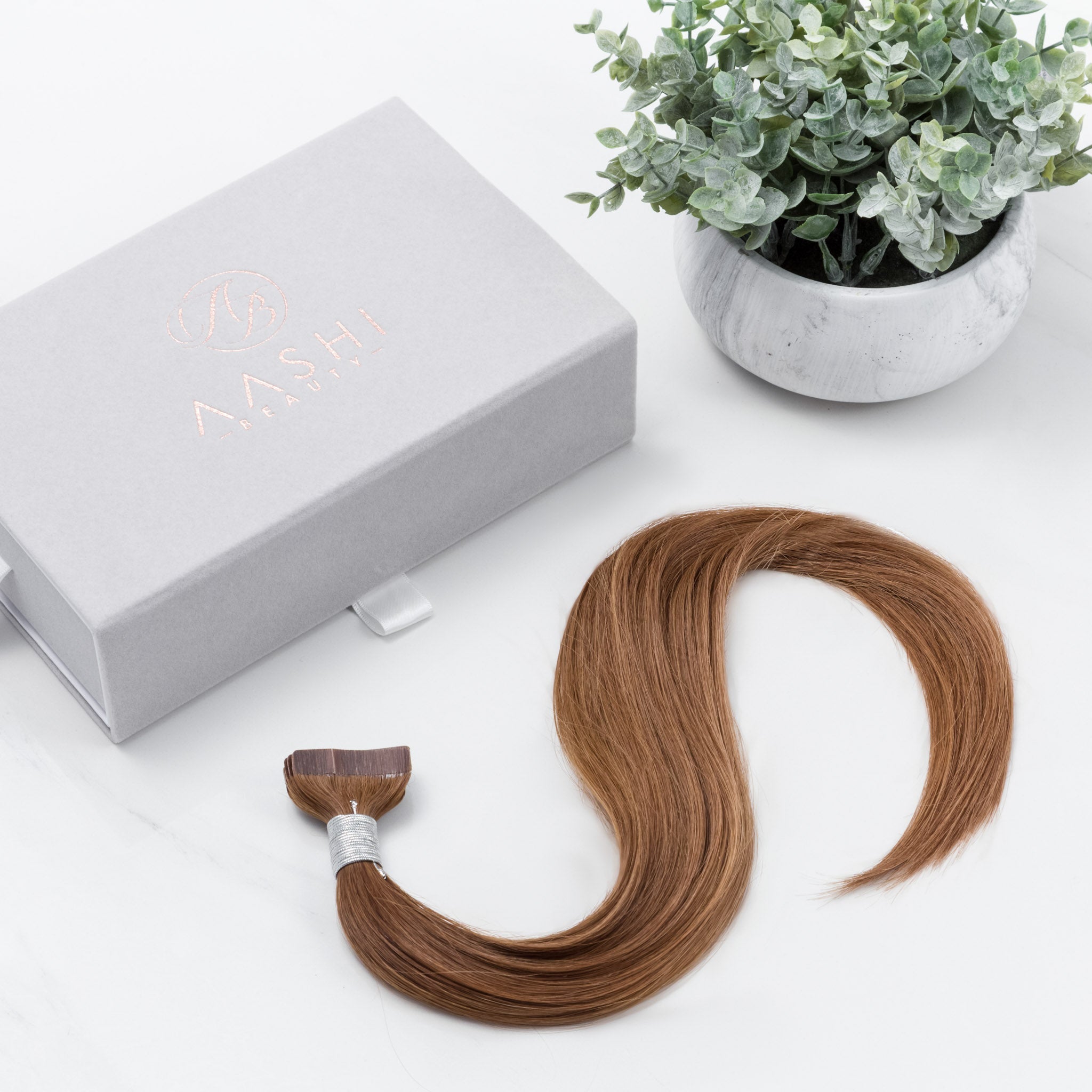 Caramel Brown (#5) Tape-In - Natural Drawn (thin) - Aashi Beauty