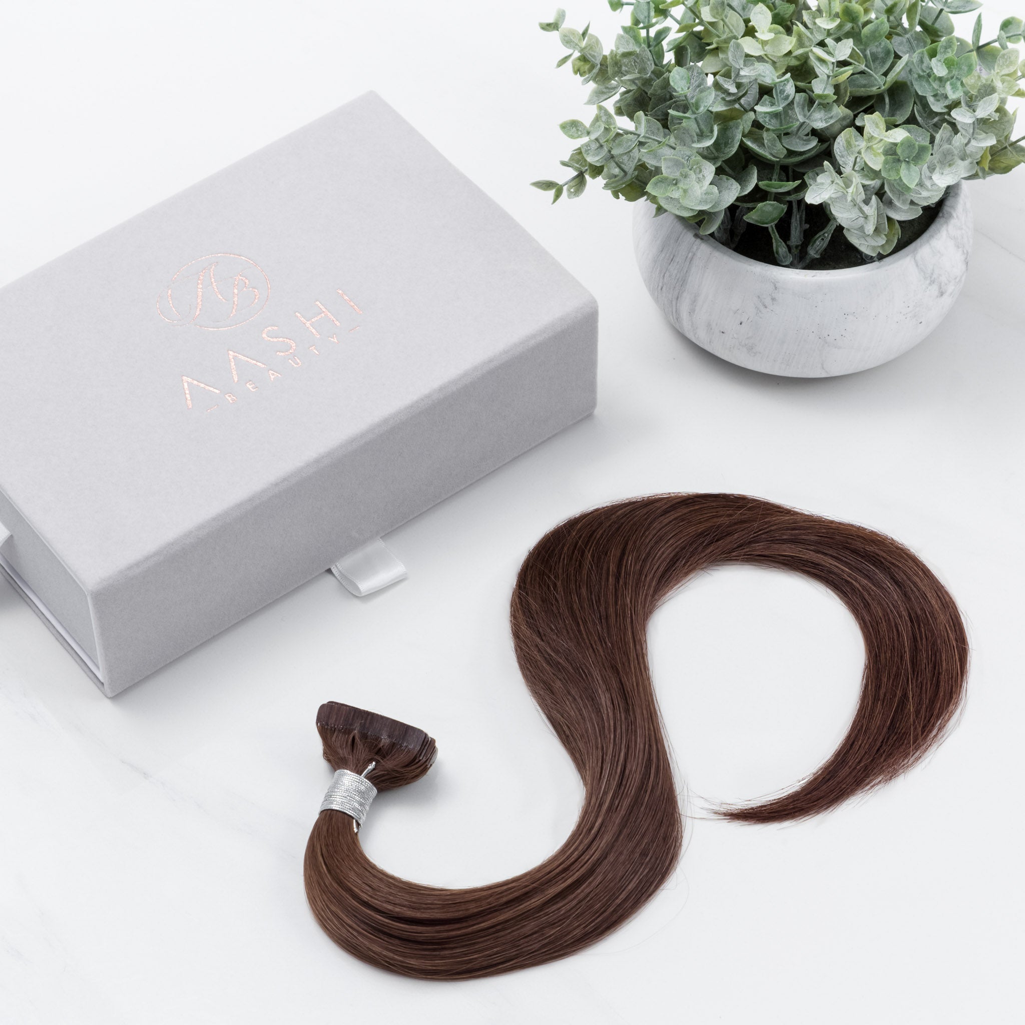 Chocolate Brown (#2) Tape-In (Natural Drawn - Thin) - Aashi Beauty