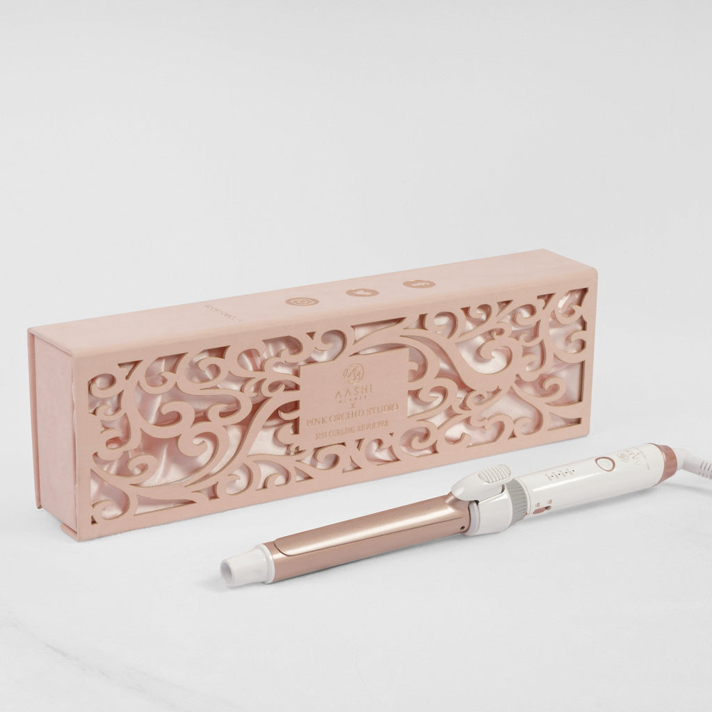 Combo Deal / Flat Iron & Rotating Barrel 25mm Curling Wand/Clamp/ Marcel - Aashi Beauty