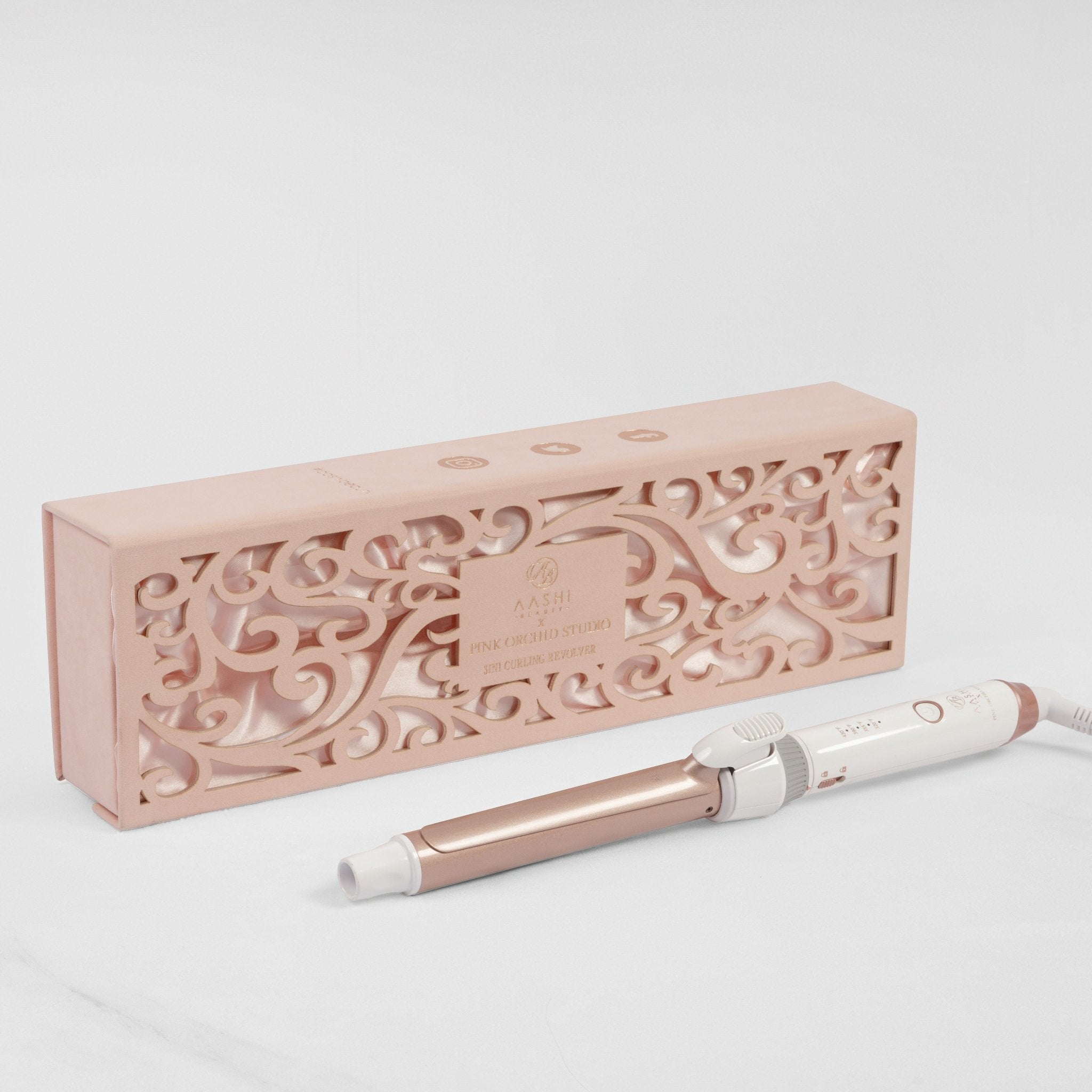 Combo Deal / Flat Iron & Rotating Barrel 25mm Curling Wand/Clamp/ Marcel - Aashi Beauty