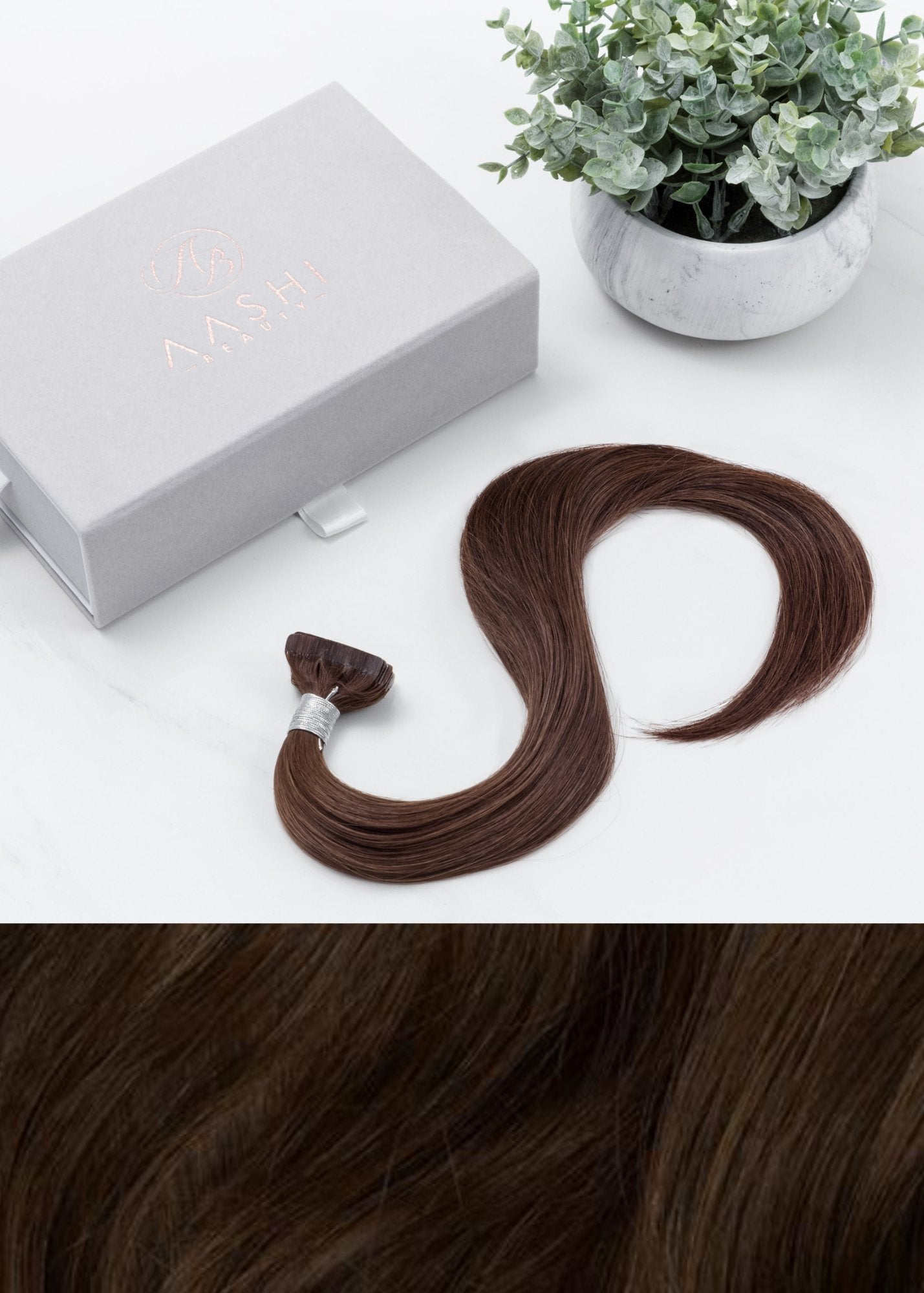 Espresso Brown Tape In Hair Extensions #1C - Aashi Beauty