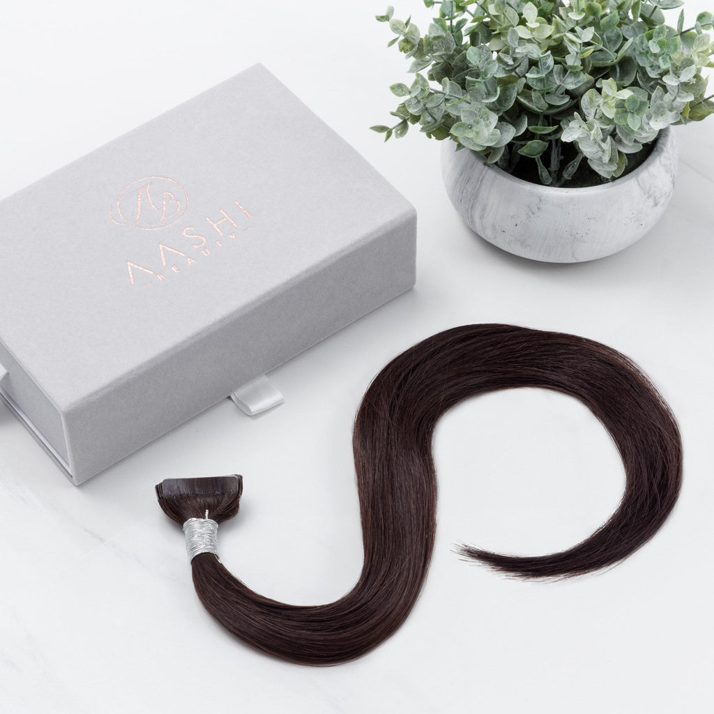 Espresso Brown Tape In Hair Extensions #1C (Double Drawn Thick) - Aashi Beauty