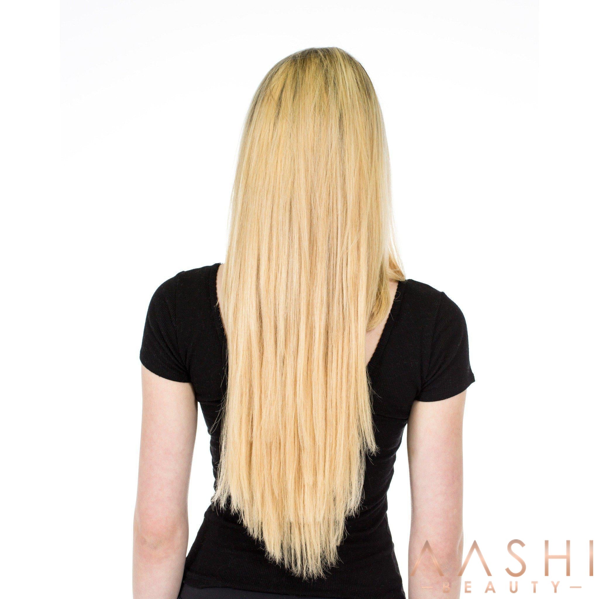 Human hair extensions golden blonde outlet