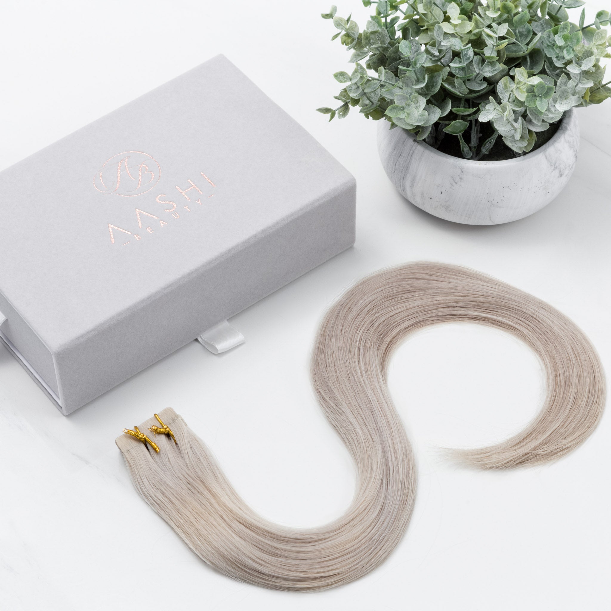 Grey (66) Tape-in (Natural Drawn - Thin) - Aashi Beauty