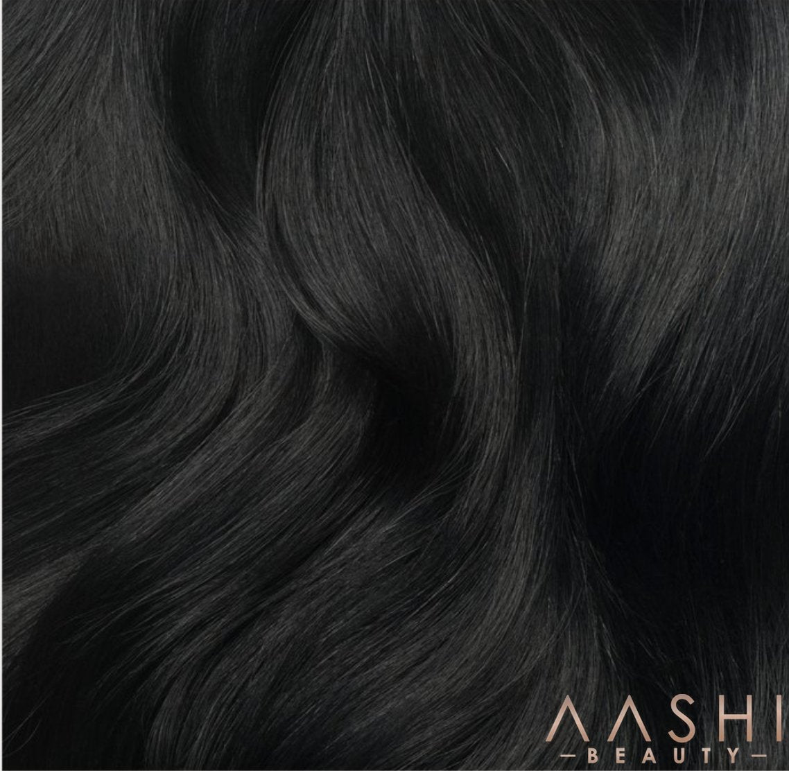 Jet Black Clip-In Hair Extensions (#1) - Aashi Beauty