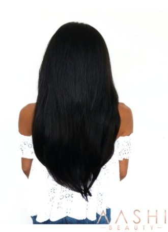 Jet Black Clip-In Hair Extensions (#1) - Aashi Beauty