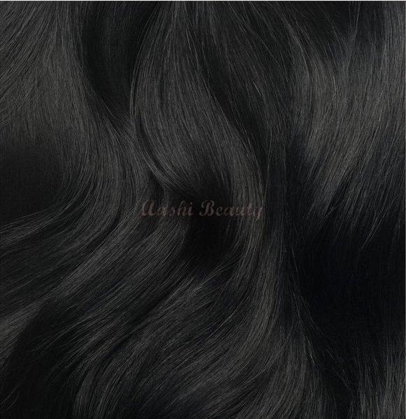 Jet Black Tape In Hair Extensions #1 (Double Drawn Thick) - Aashi Beauty