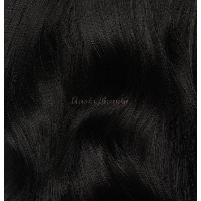 Natural Black Tape In Hair Extensions #1B (Double Drawn Thick) - Aashi Beauty