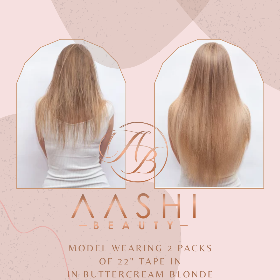 Jet Black Tape In Hair Extensions #1 (Double Drawn Thick) - Aashi Beauty