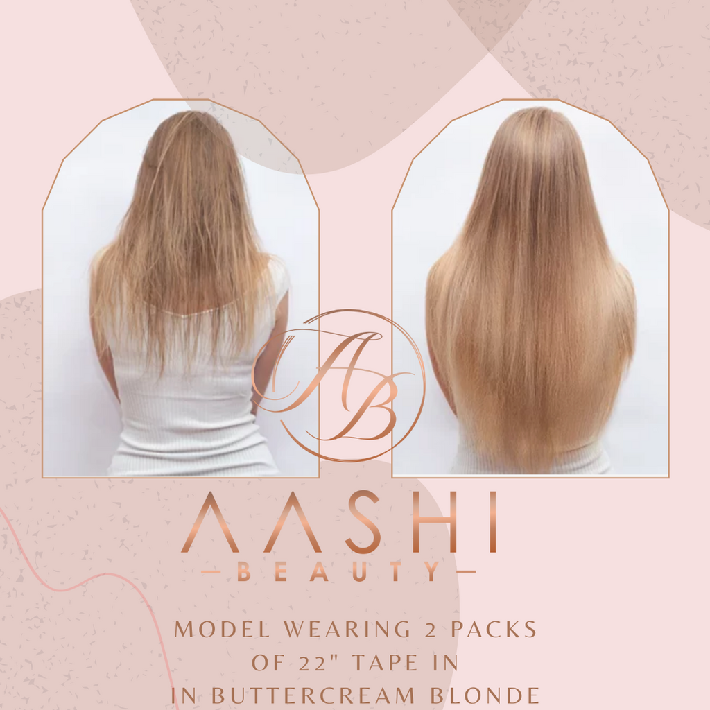 Cream soda Blonde (#19) Tape-In - Natural Drawn (thin) - Aashi Beauty