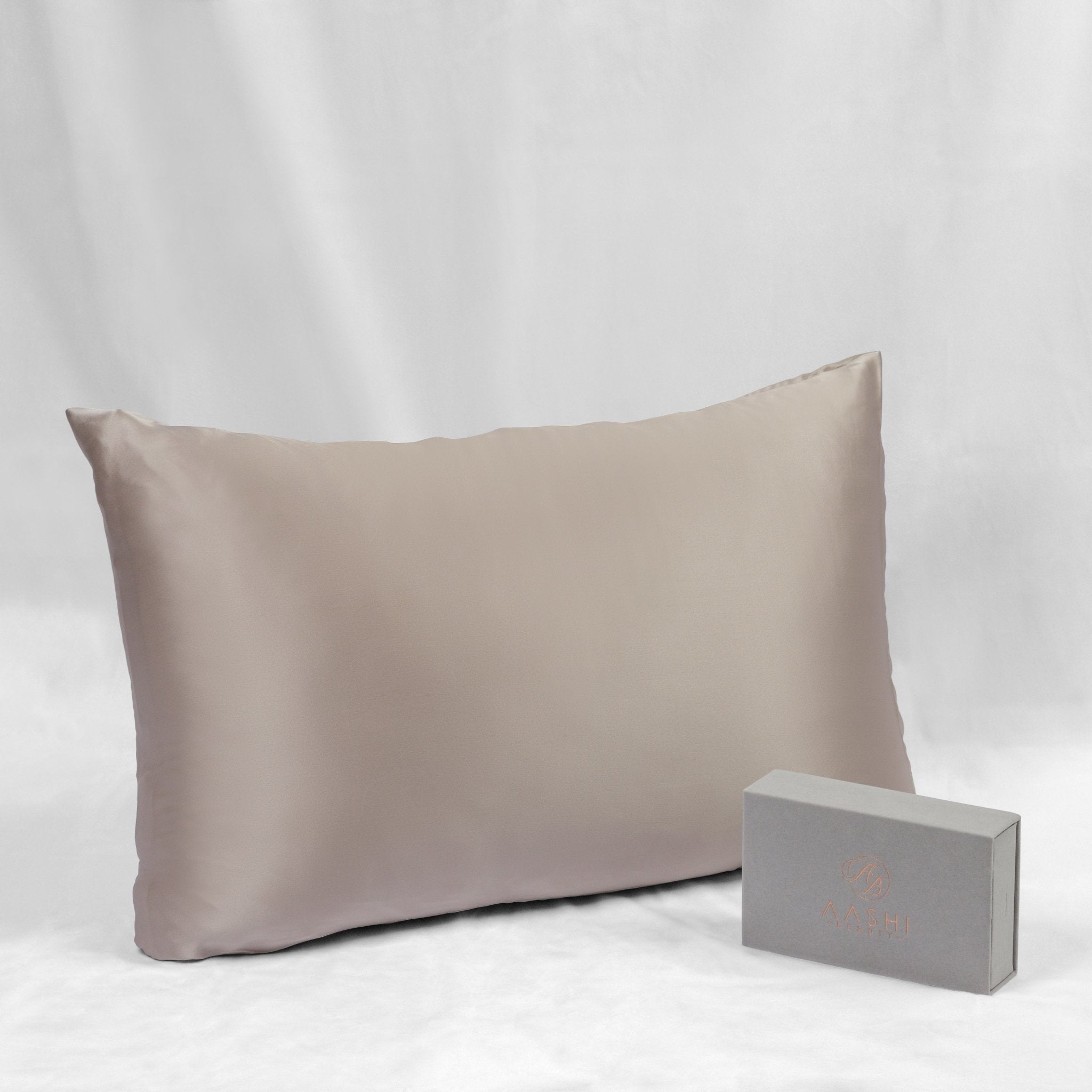 Vegan Silk Pillowcase -Queen Size Silk Pillow Cover - (made in Canada) Choose Colour / Custom Colour Option Available - Aashi Beauty