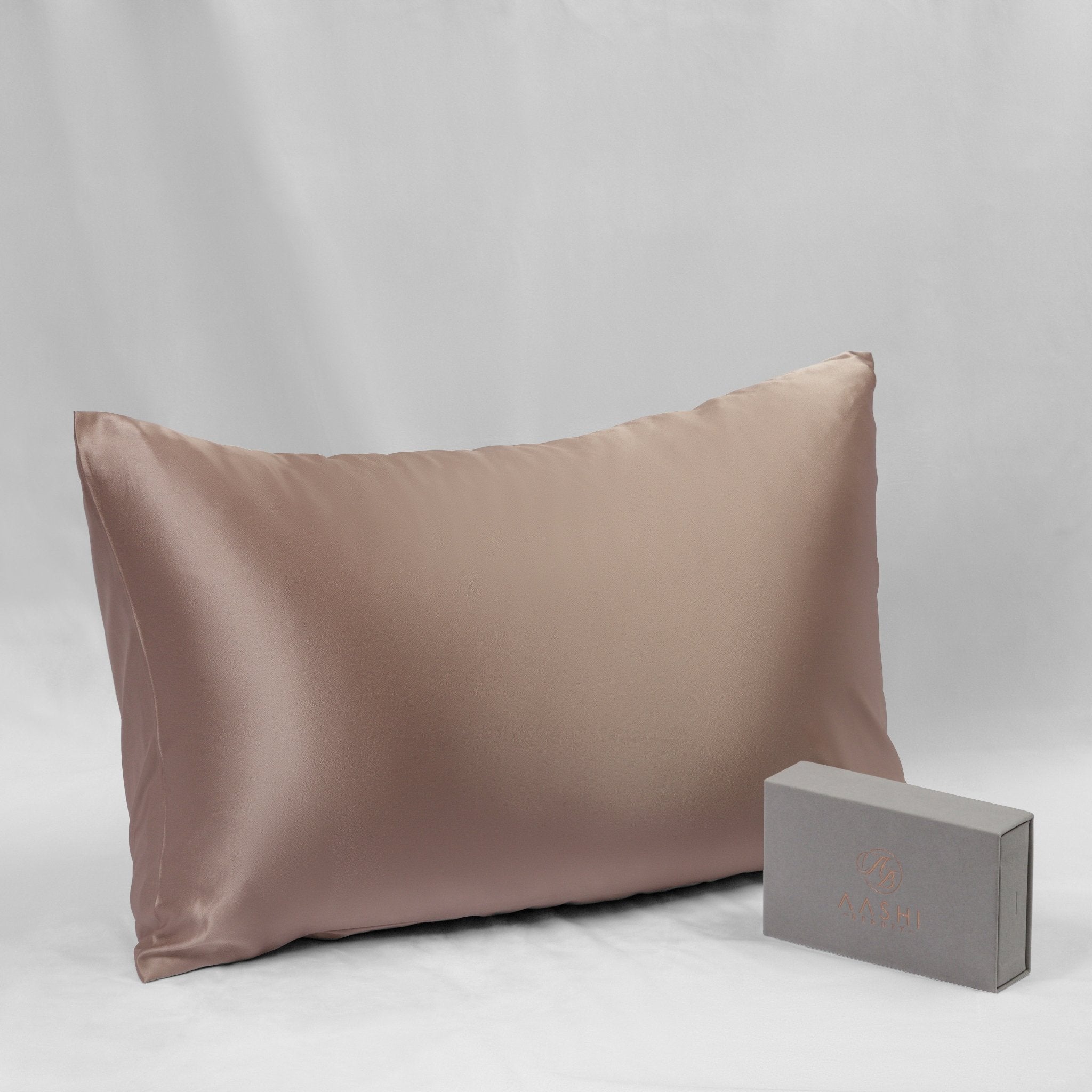 Vegan Silk Pillowcase -Queen Size Silk Pillow Cover - (made in Canada) Choose Colour / Custom Colour Option Available - Aashi Beauty