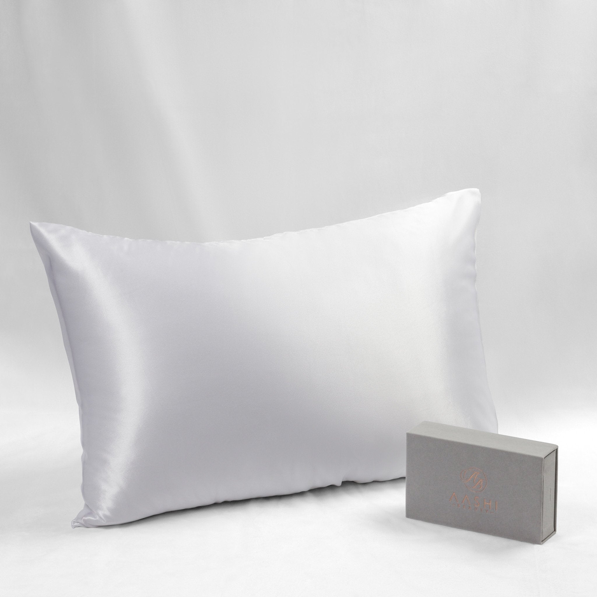 Vegan Silk Pillowcase -Queen Size Silk Pillow Cover - (made in Canada) Choose Colour / Custom Colour Option Available - Aashi Beauty